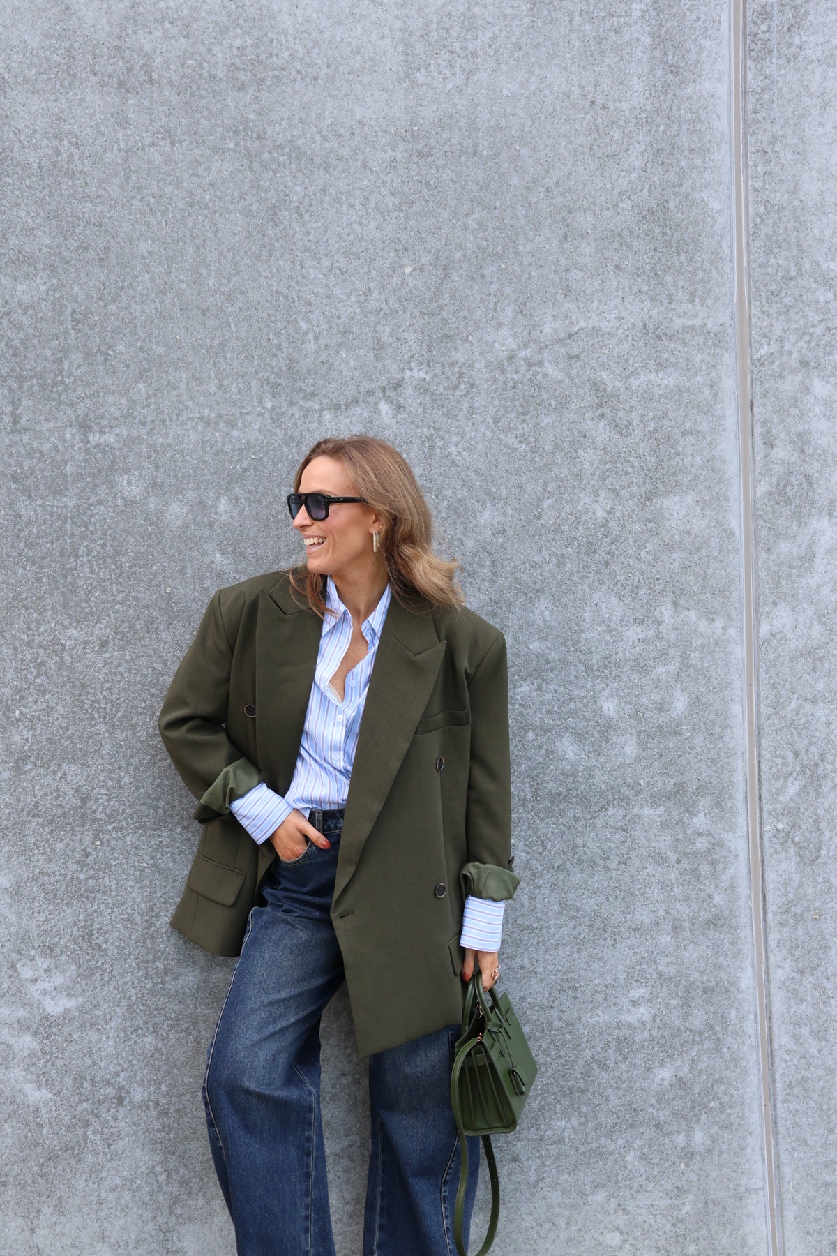 Mare oversized blazer donkergroen
