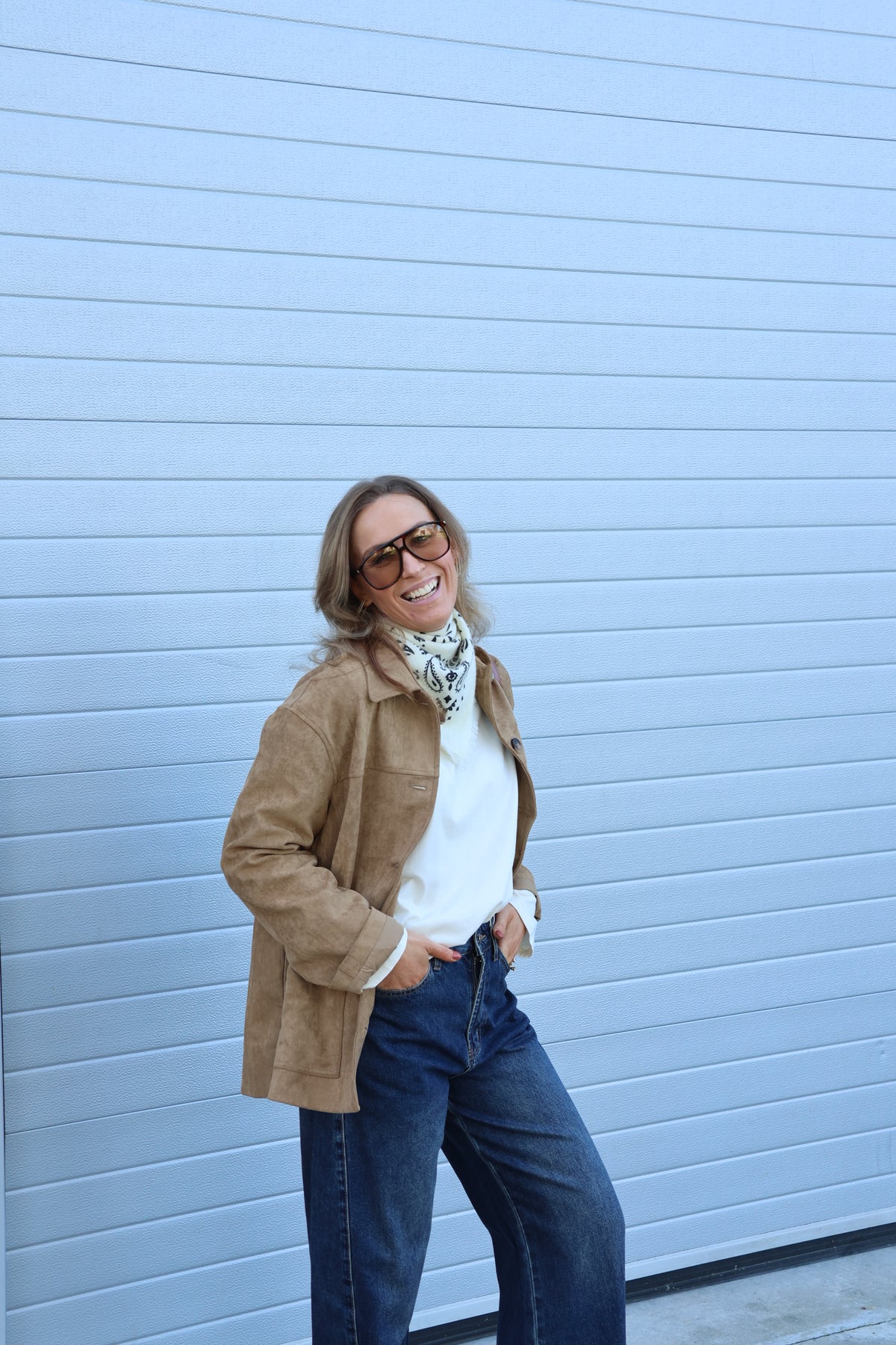 Boxy longsleeve crème