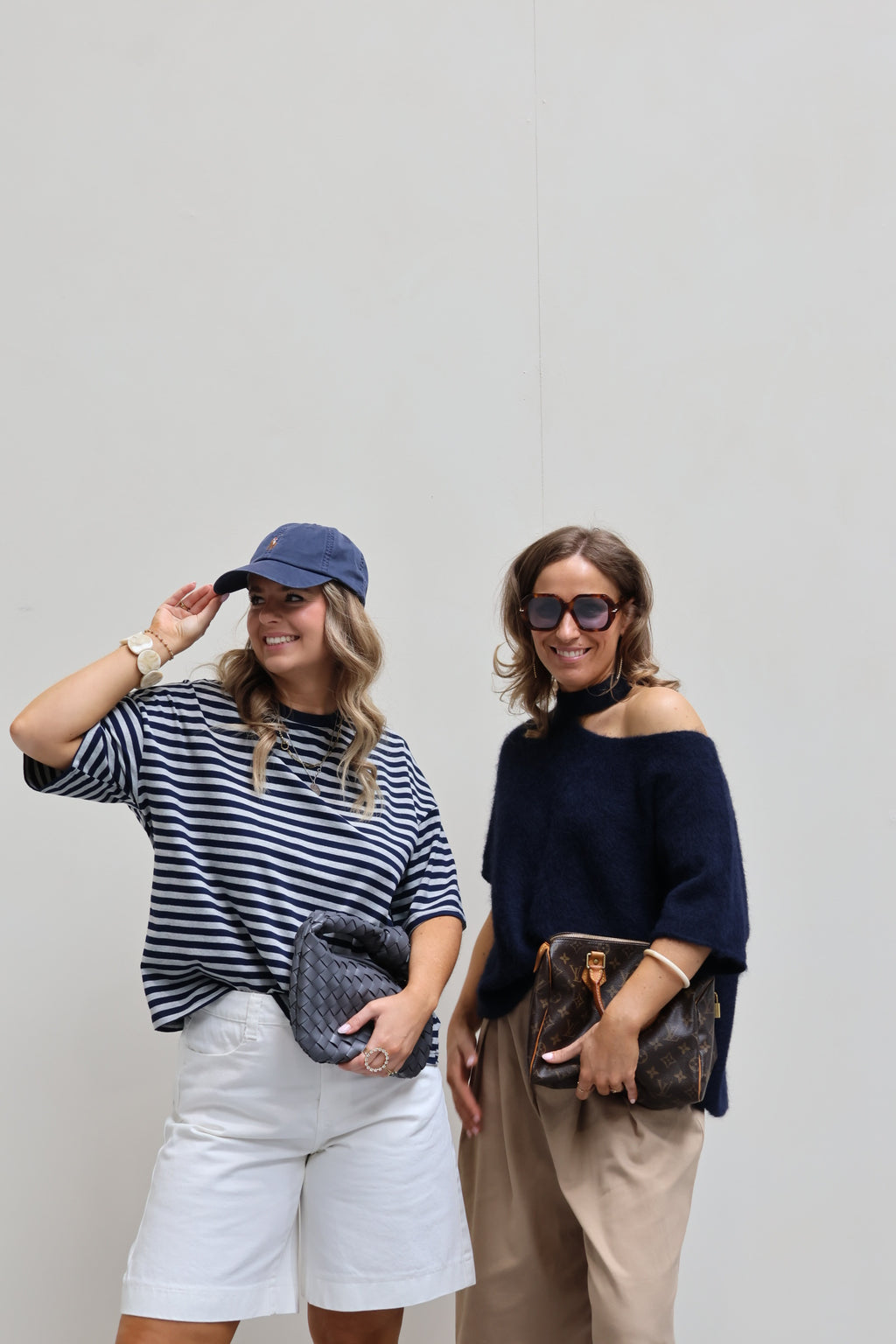 Tille knit met detail marine