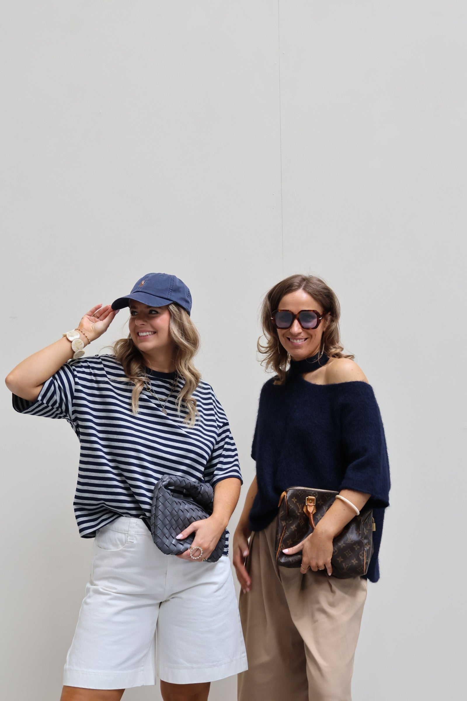 Tille knit met detail marine