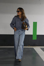 Agnes geruit hemd blauw