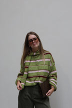 Sam cardigan met sjaal limoengroen