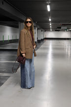 Lauren geruite blazer camel