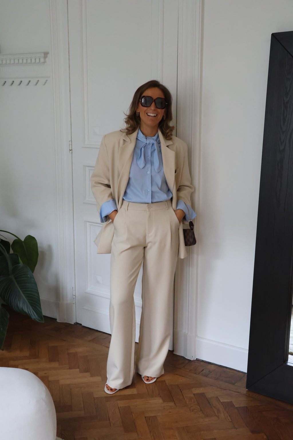 Julie hemdje met strik blauw