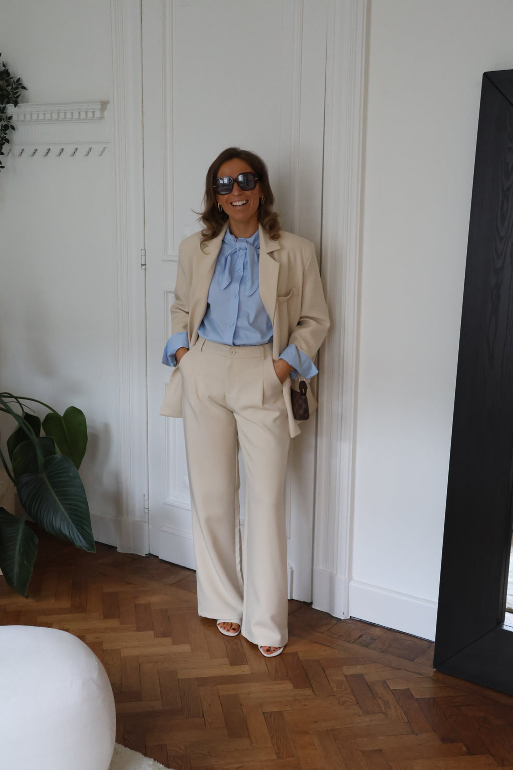 Julie hemdje met strik blauw