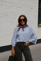 Luka round neck pull lichtblauw