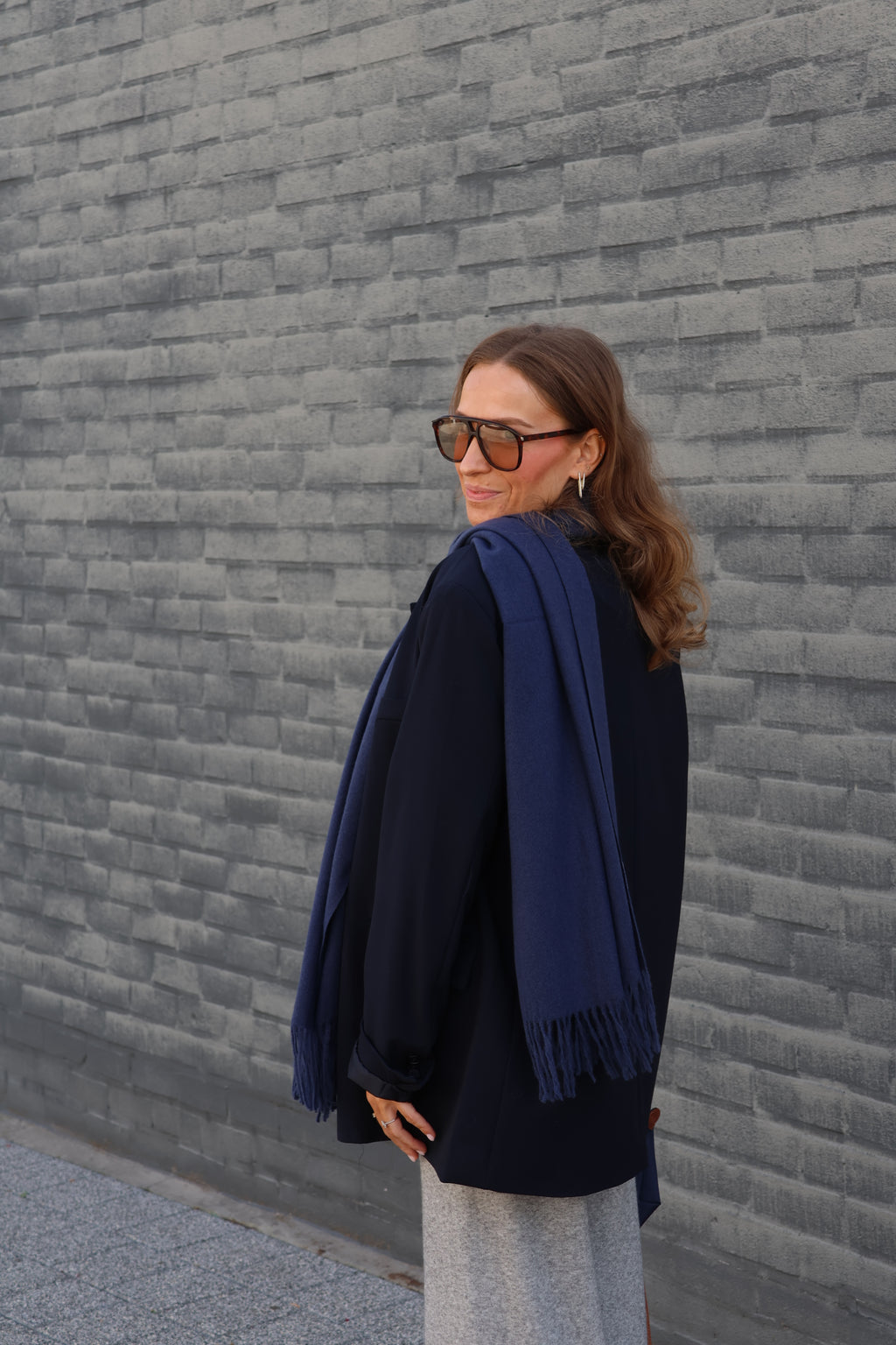 Tirza sjaal blauw