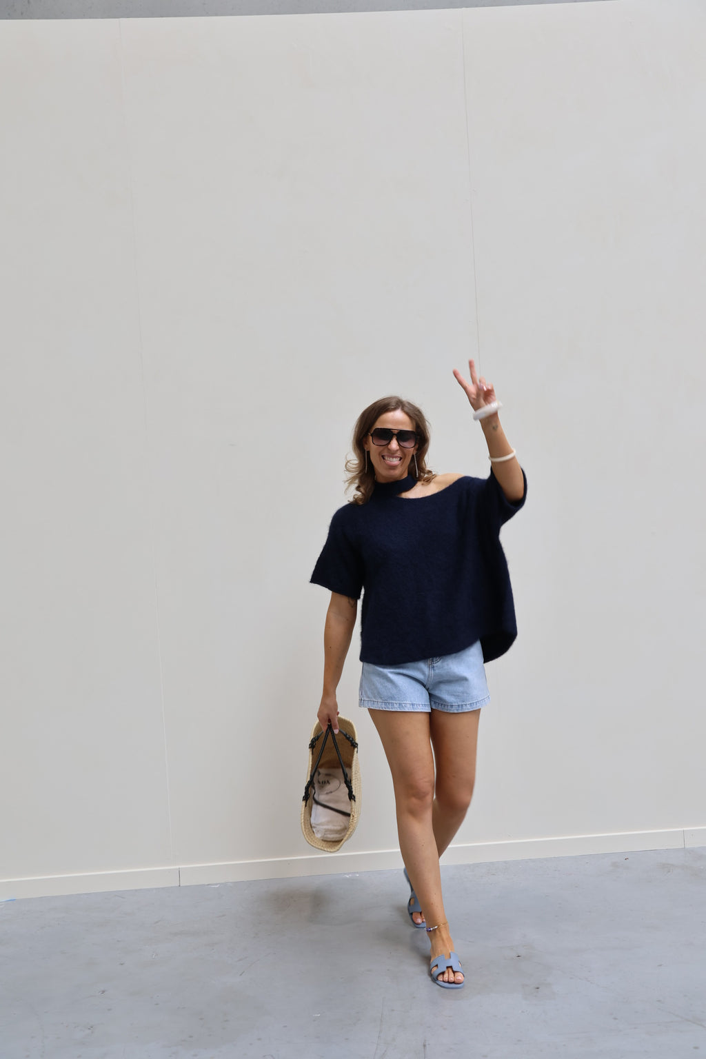 Lotte short light denim