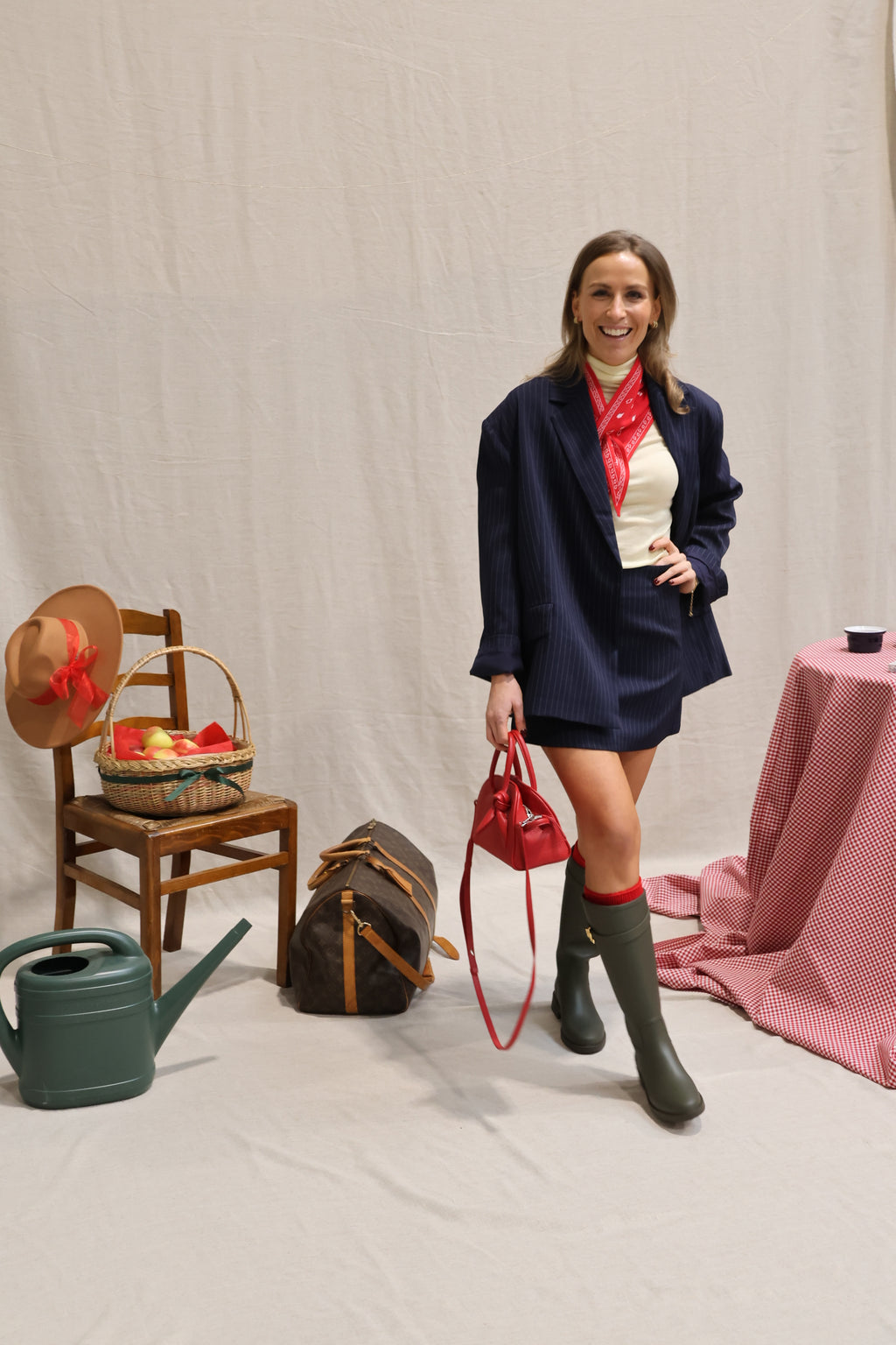 Viona striped blazer marine