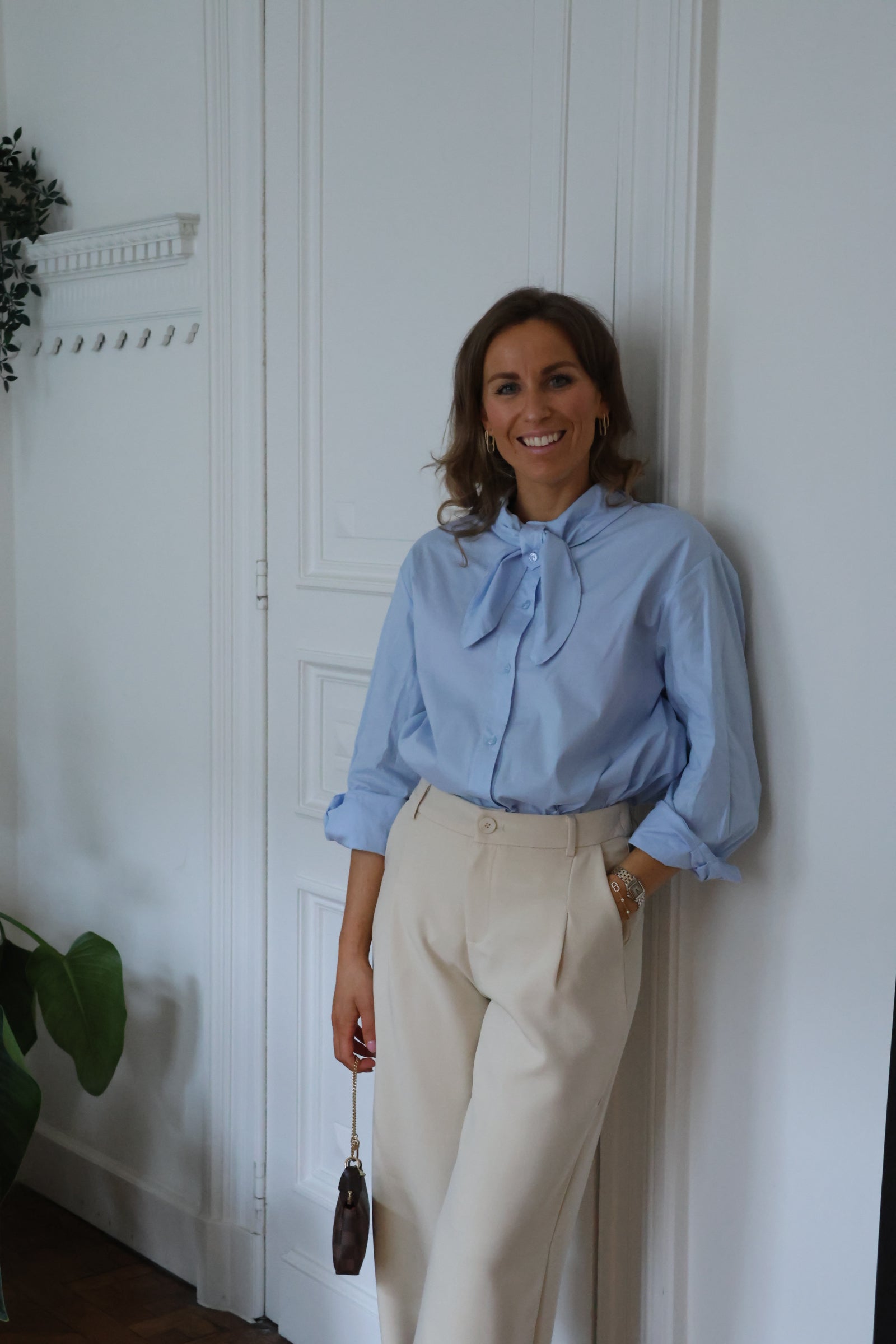 Julie hemdje met strik blauw