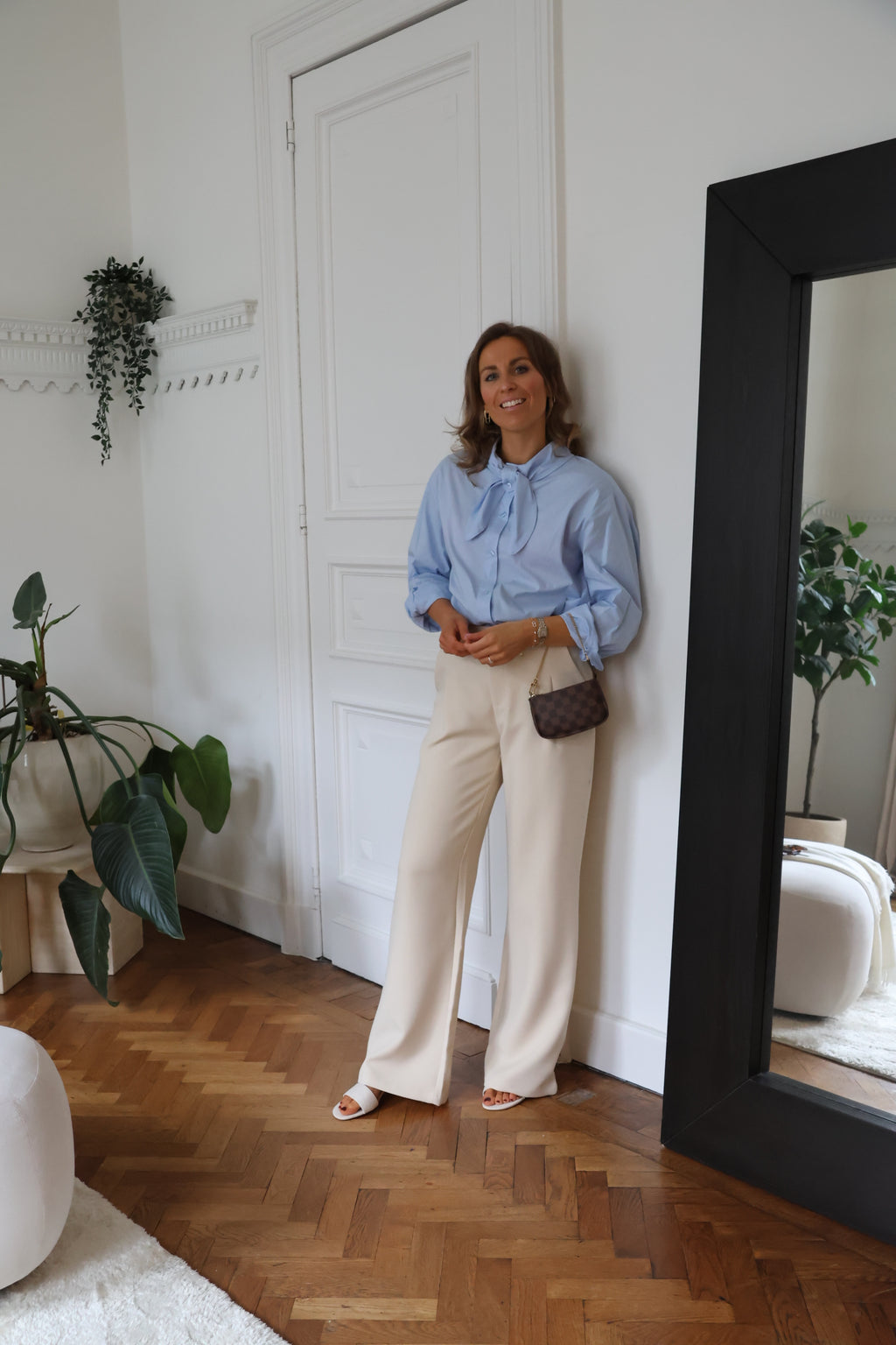 Julie hemdje met strik blauw