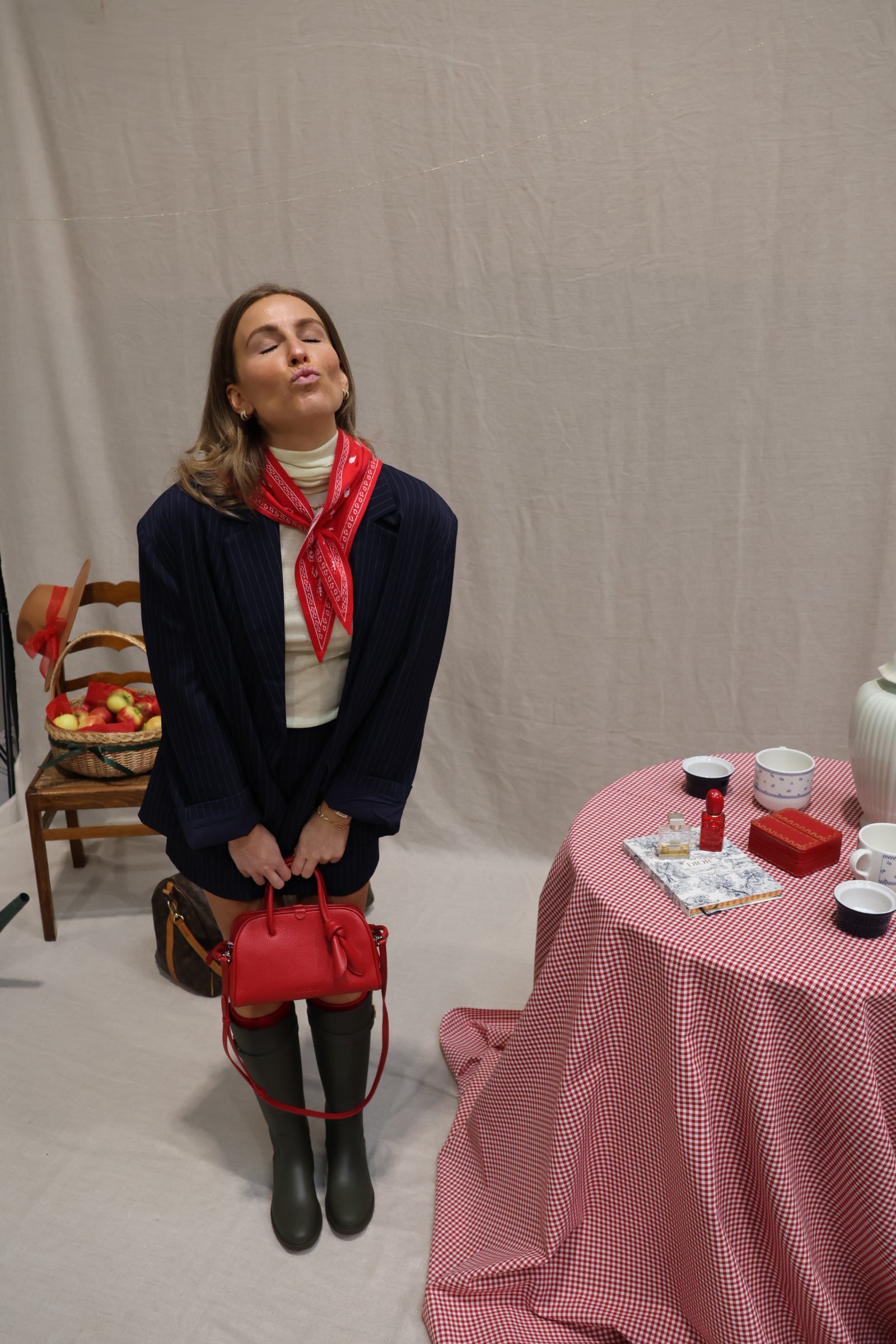 Viona striped skirt marine