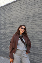 Babs cropped jasje bruin