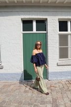Lea off shoulder blouse marine