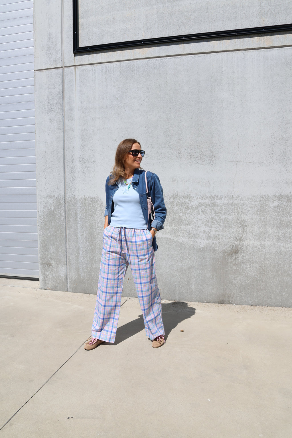 Willa geruite multicolour broek