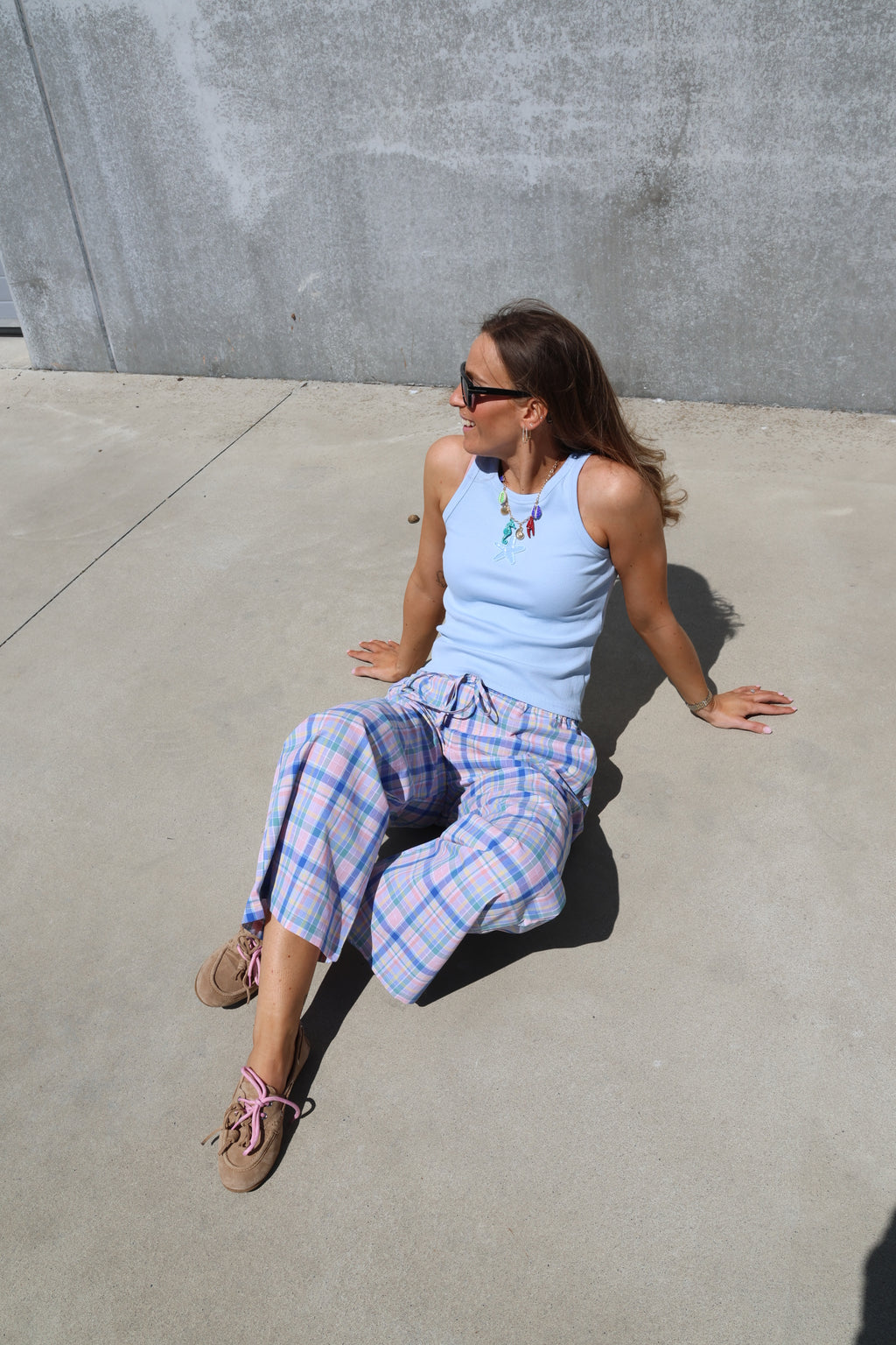 Willa geruite multicolour broek
