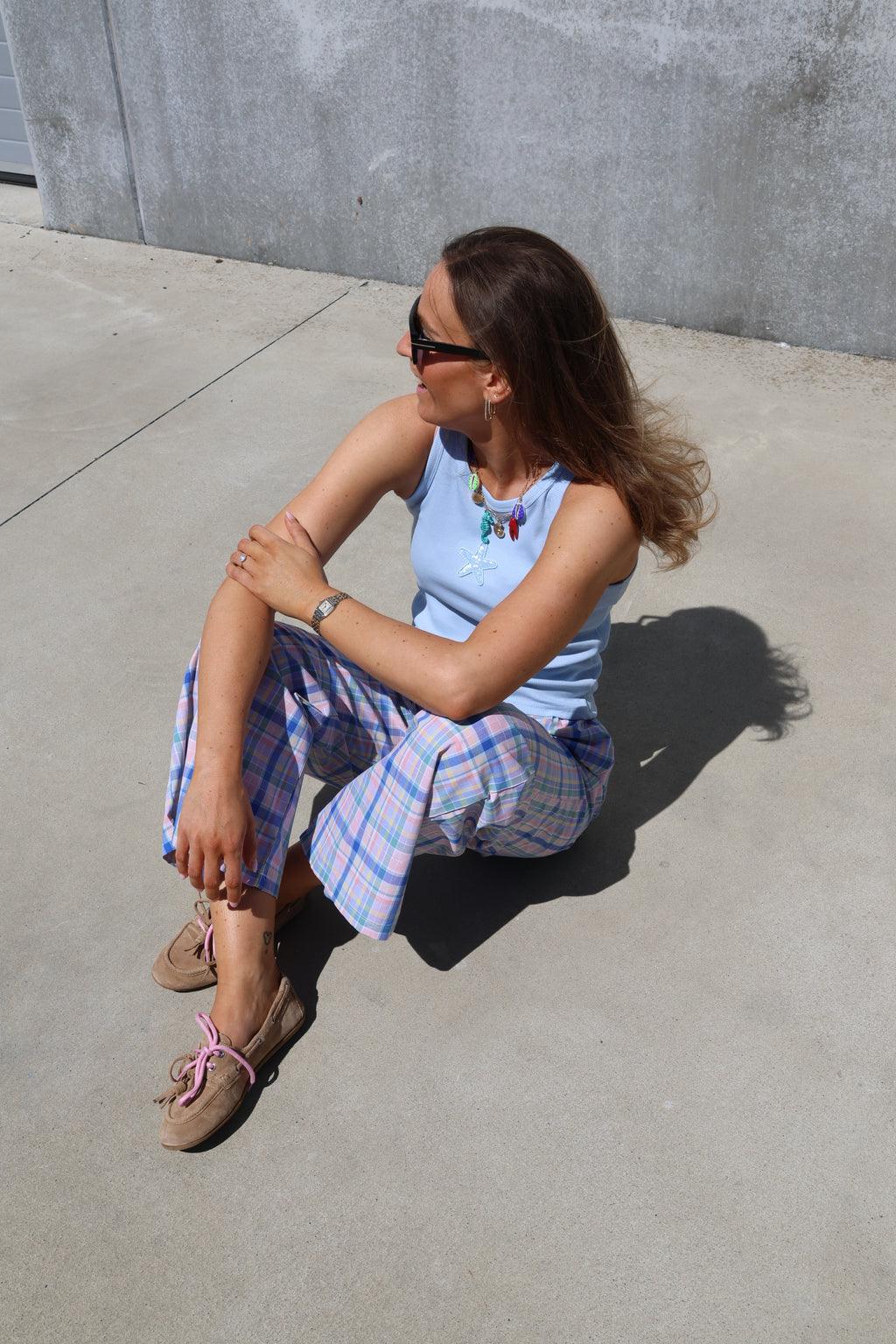 Willa geruite multicolour broek