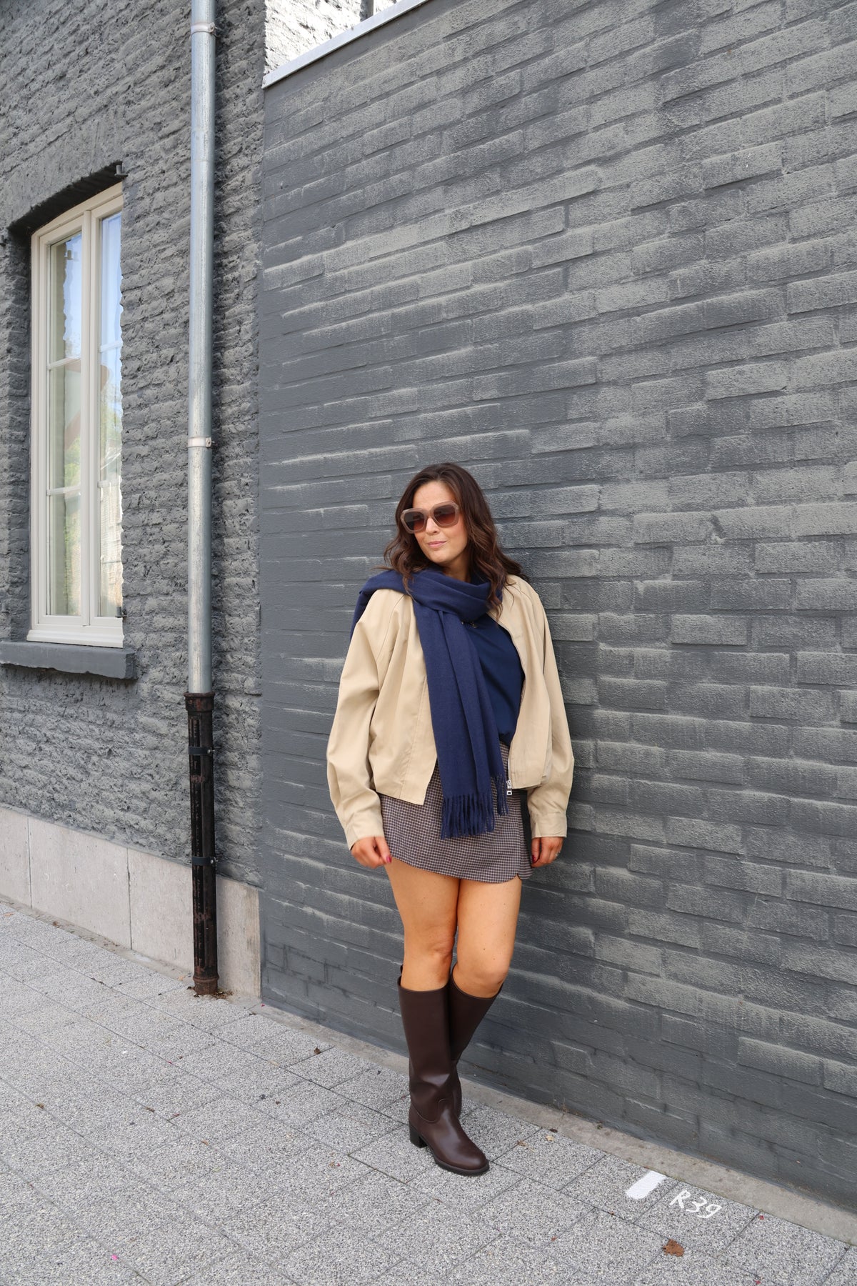 Boxy longsleeve marine