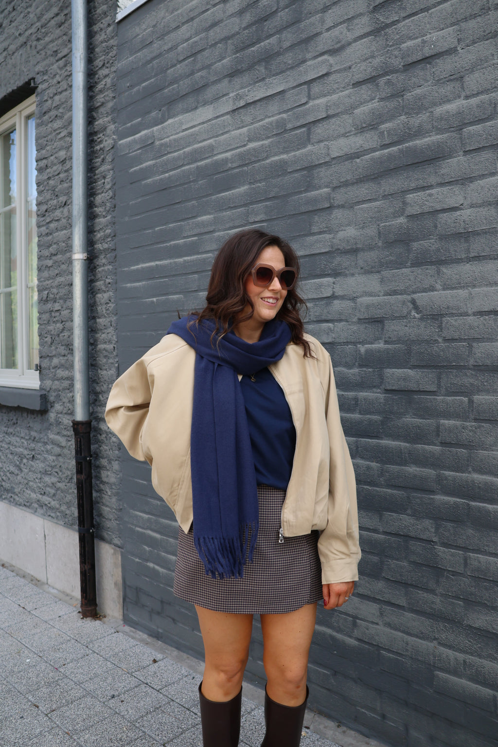 Boxy longsleeve marine
