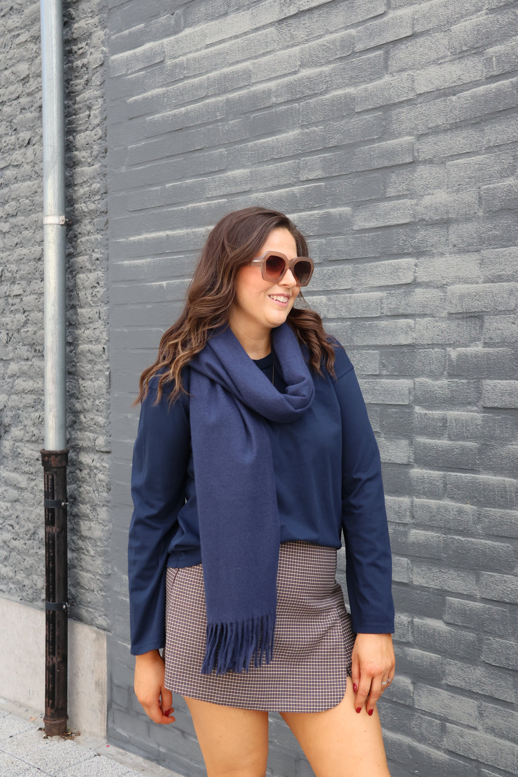 Tirza sjaal blauw