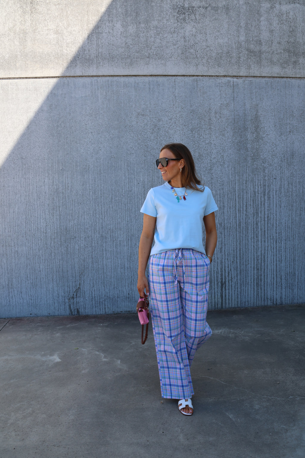 Willa geruite multicolour broek