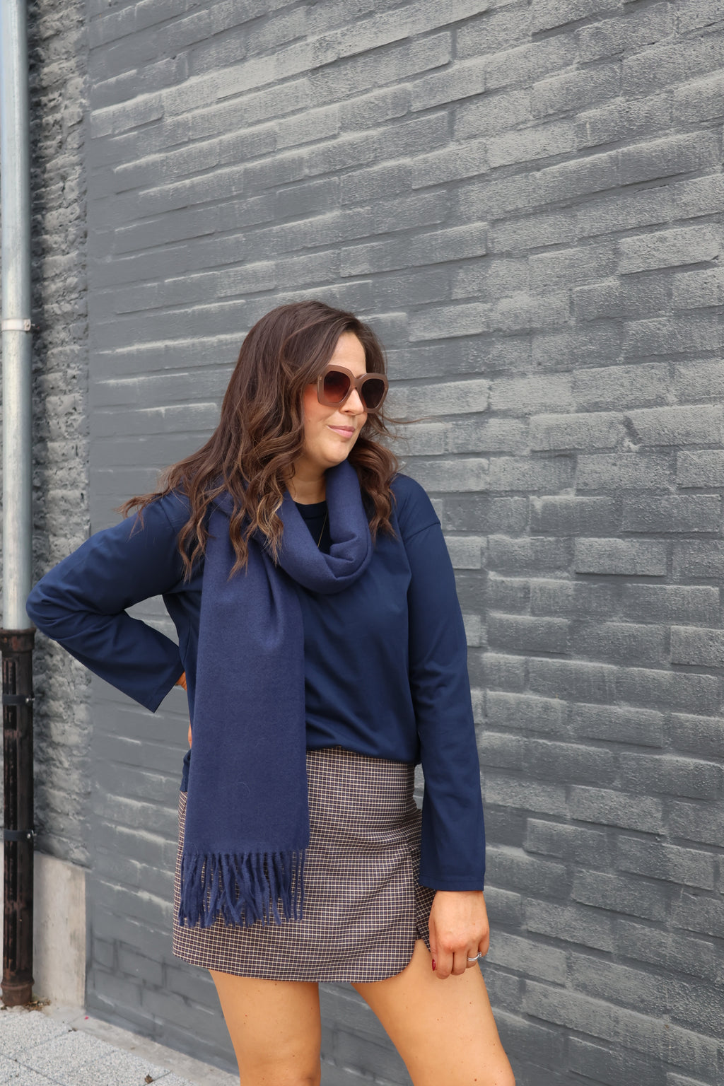 Boxy longsleeve marine
