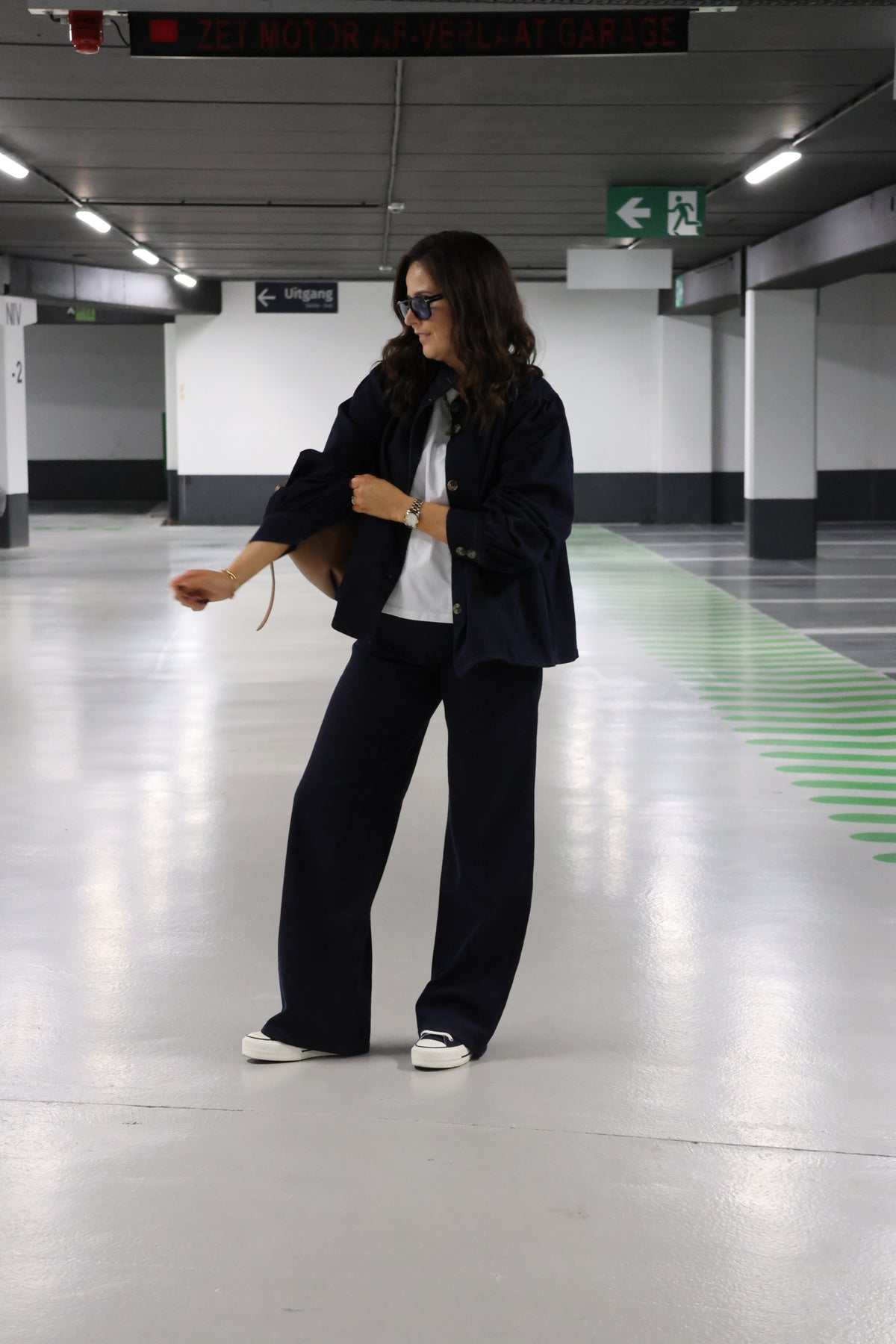 Zarah oversized jeans jasje dark denim