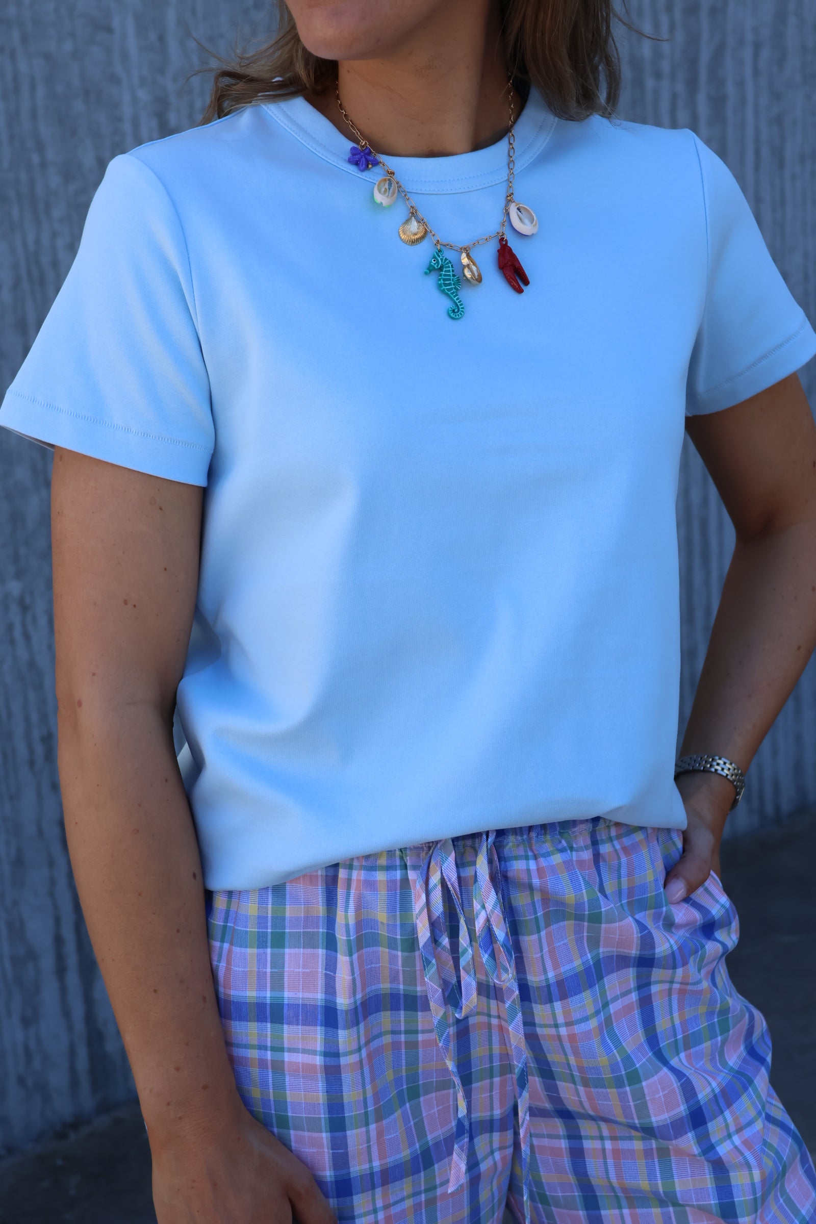 Marie musthave T-shirt lichtblauw
