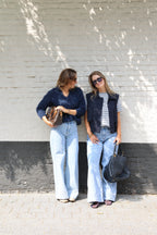 Calista wide leg jeans met detail