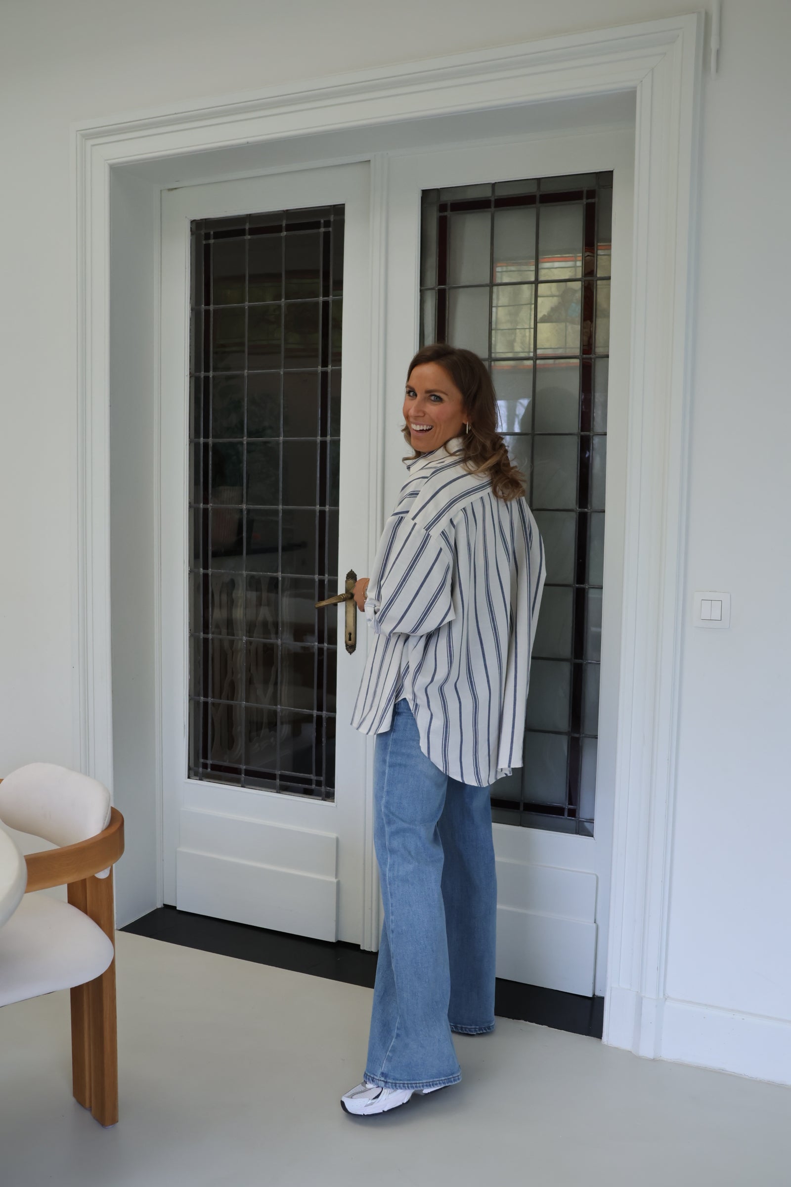 Laure gestreept hemd blauw