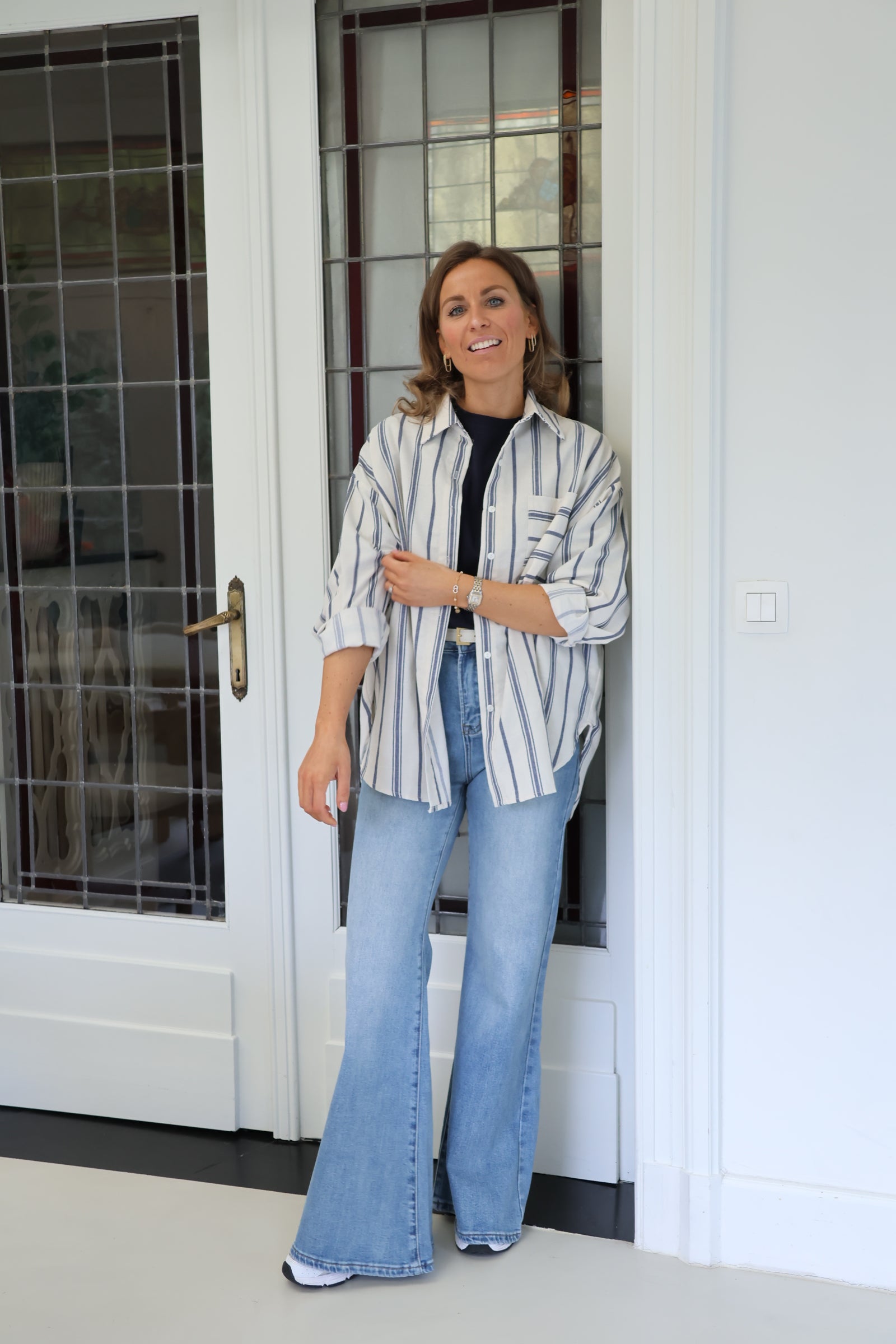 Laure gestreept hemd blauw