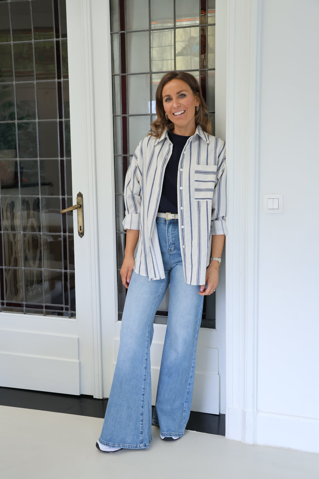 Laure gestreept hemd blauw