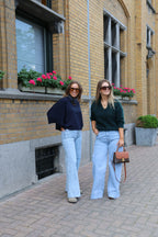 Calista wide leg jeans met detail