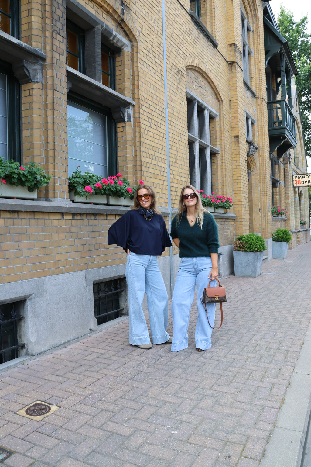 Emma cropped T-shirt marine