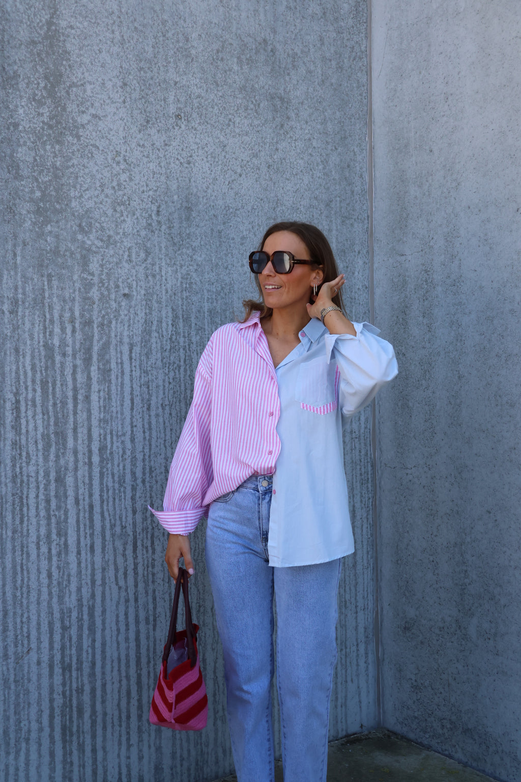 Tine high rise straight jeans