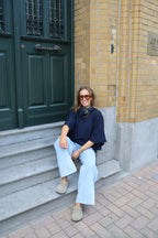 Calista wide leg jeans met detail
