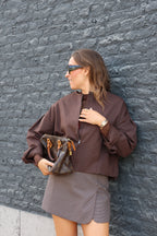Babs cropped jasje bruin