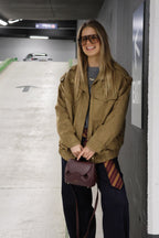 Chloé suède bomberjas camel