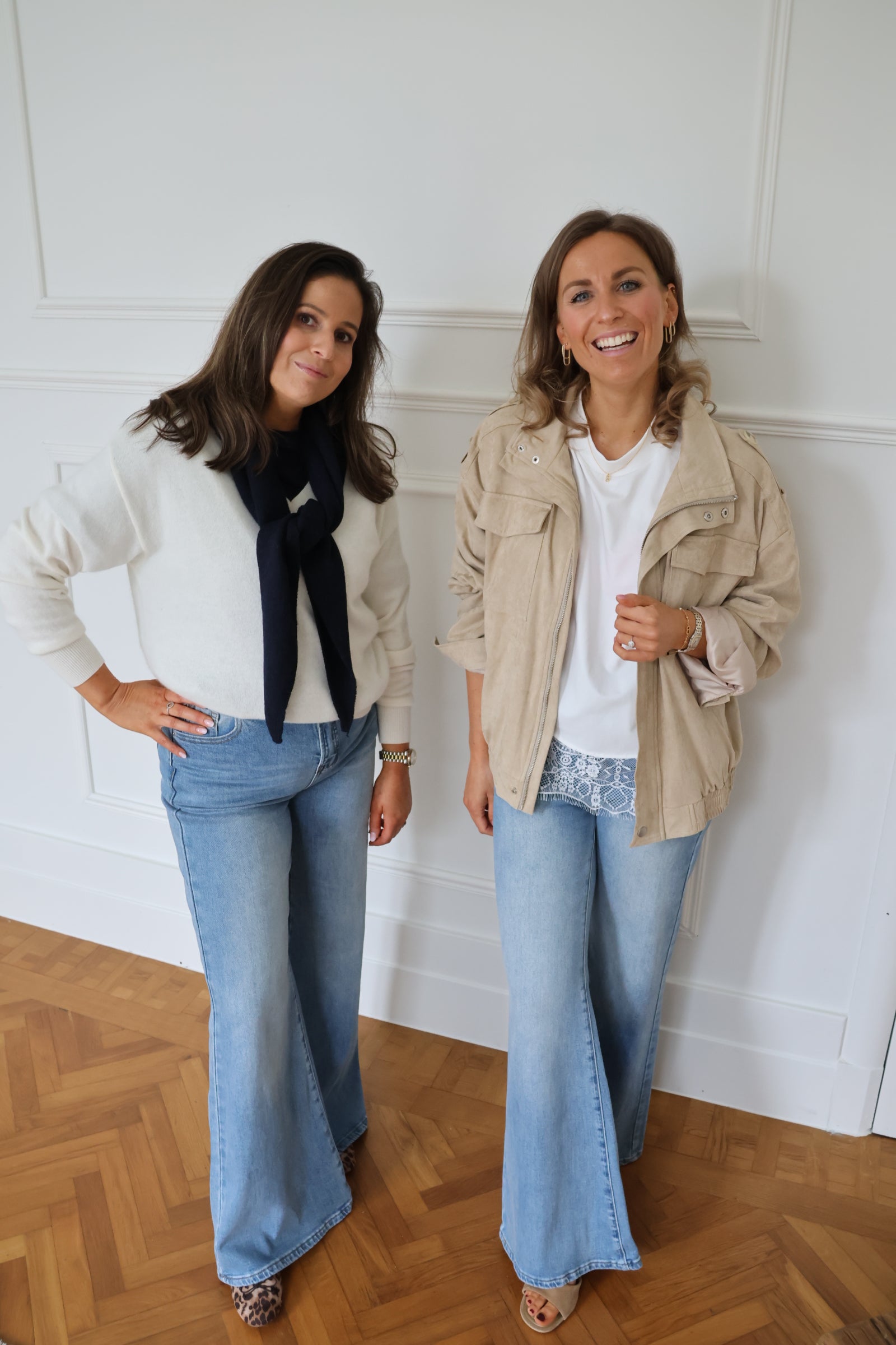 Manon V-neck knit gebroken wit