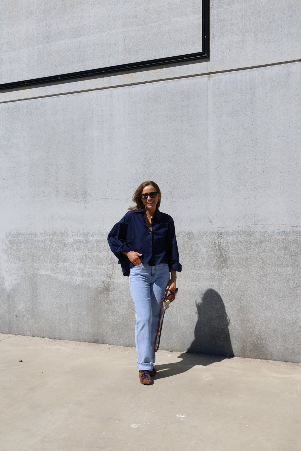 Tine high rise straight jeans