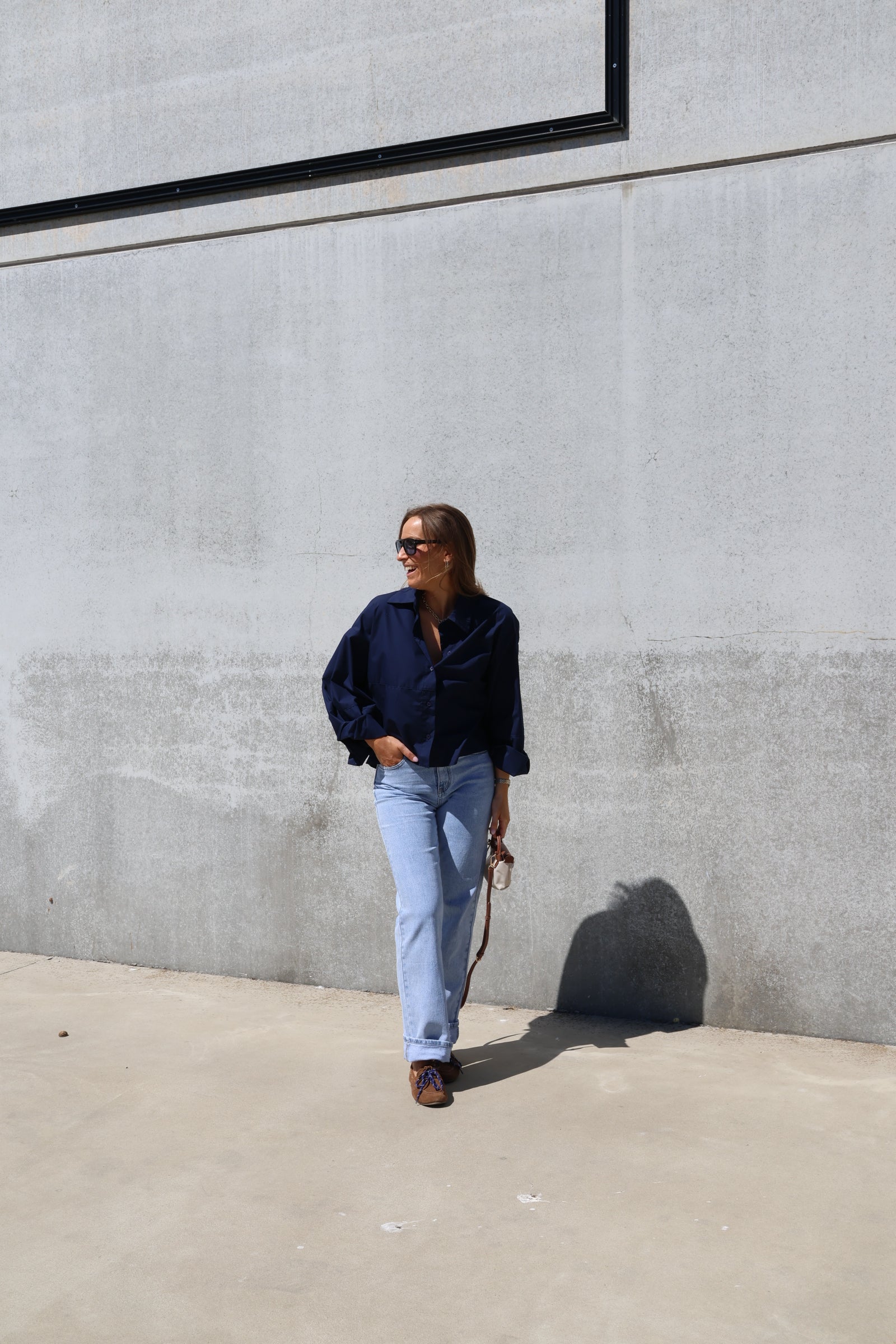 Tine high rise straight jeans