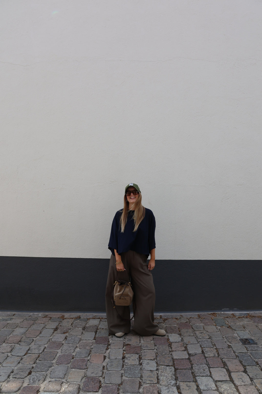 Emma cropped T-shirt marine