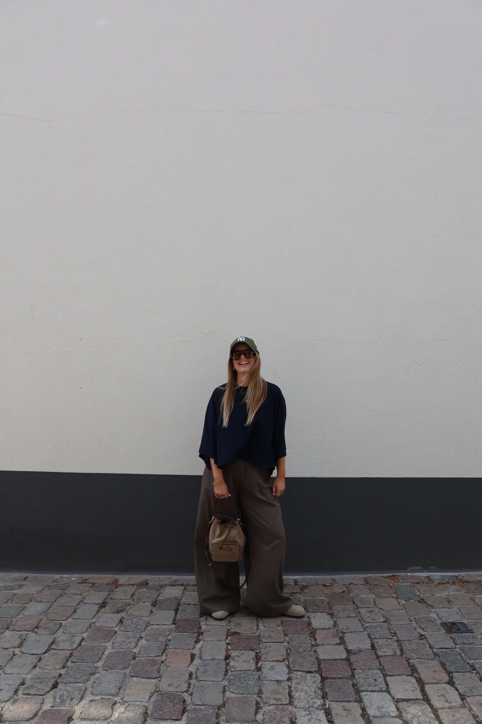 Emma cropped T-shirt marine