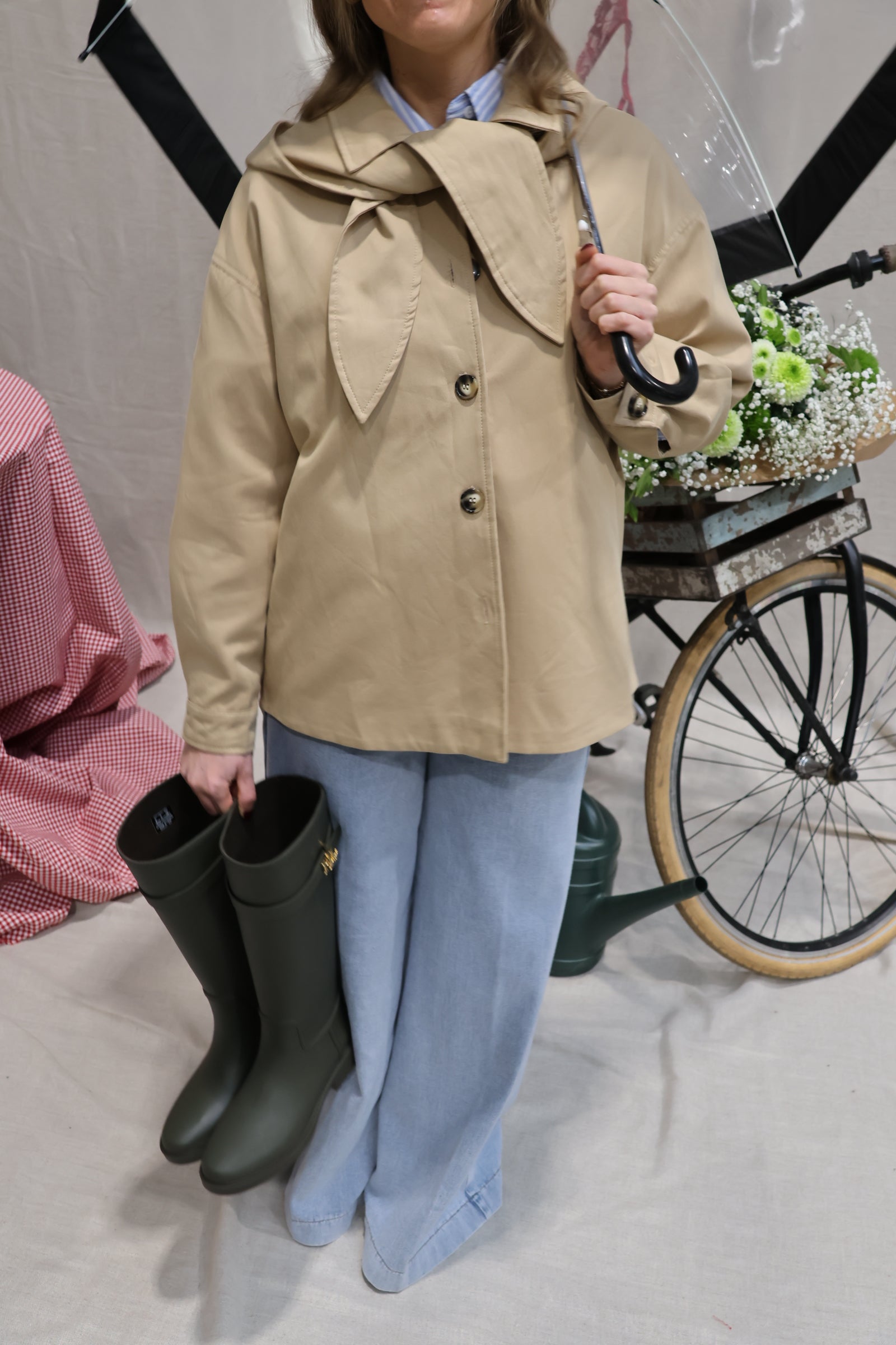 Hazel trenchcoat donkerbeige