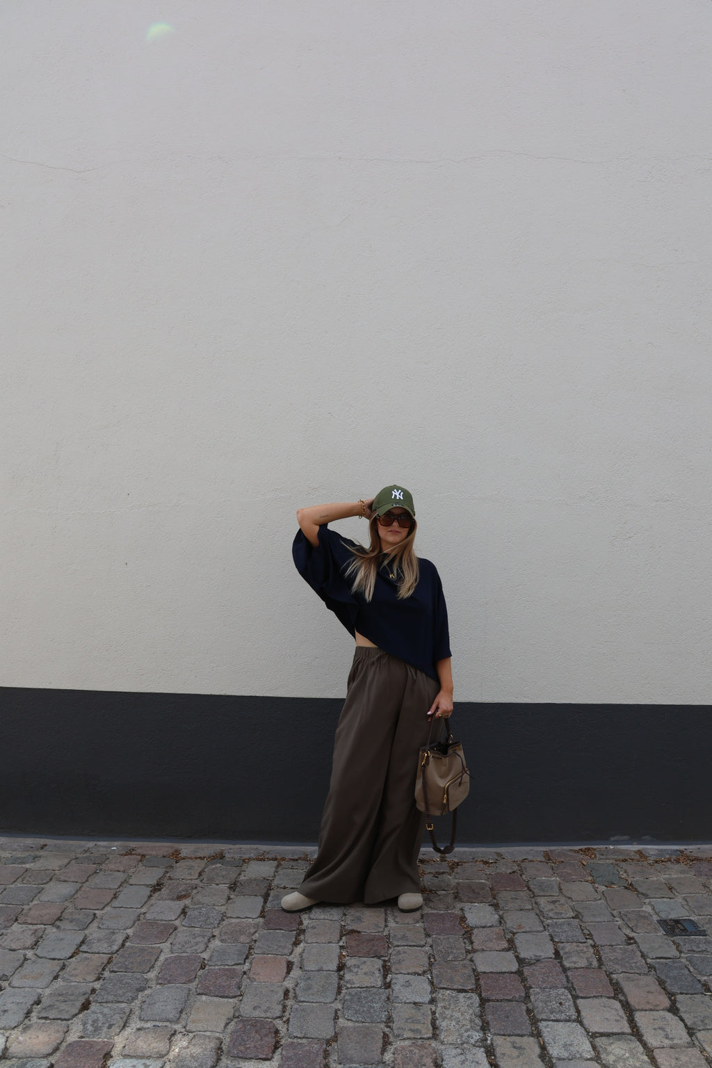 Emma cropped T-shirt marine