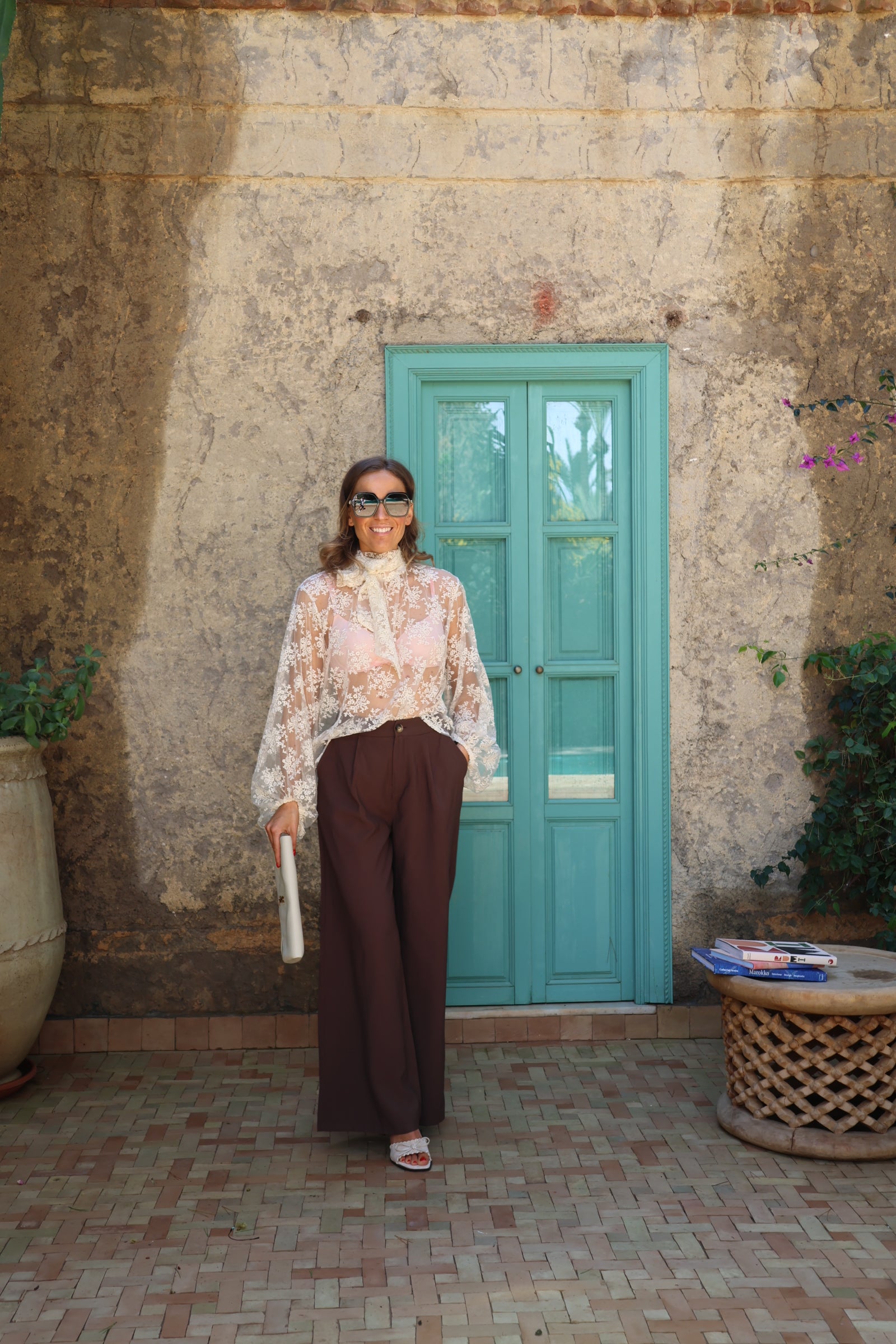 Rune kanten blouse crème