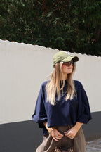 Emma cropped T-shirt marine