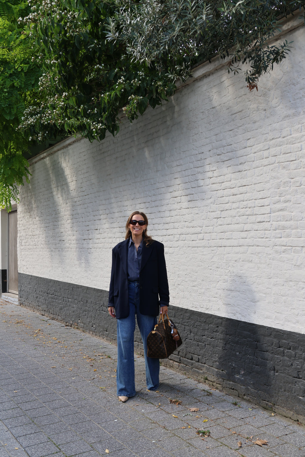 Roxanne geruit hemd marine