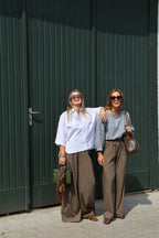 Lucy carreaux blouse blauw