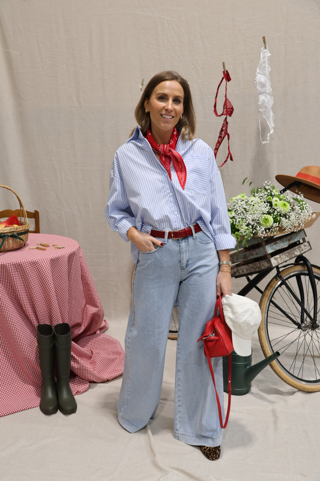 Liesel striped shirt blue